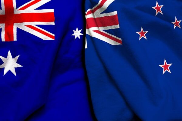 A mix of Australian and NZ flags