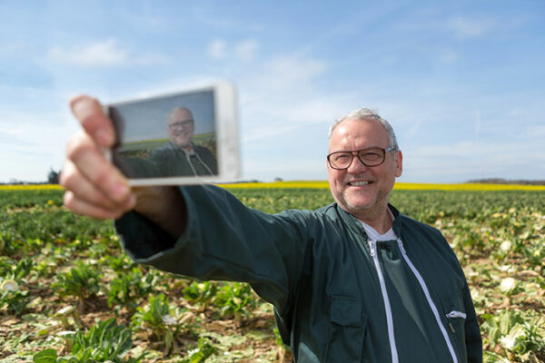 A farmer taking a selfie - a felfie