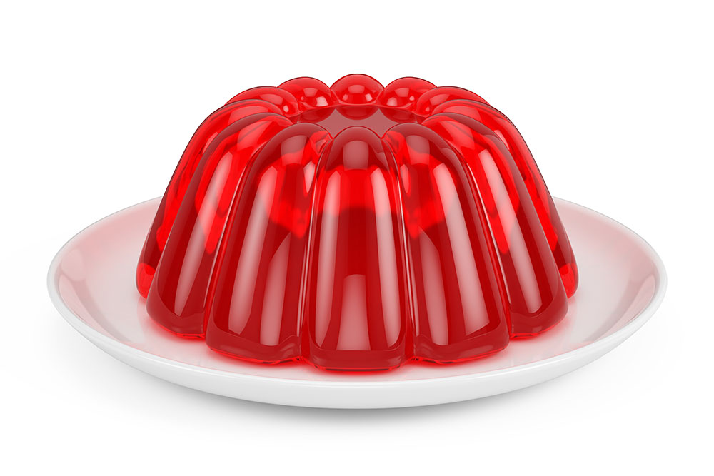 red jelly on a plate